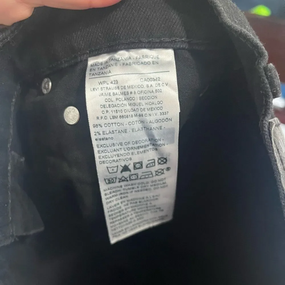 Men’s Signature by Levi Strauss Black Skinny Jeans W28 x 30
